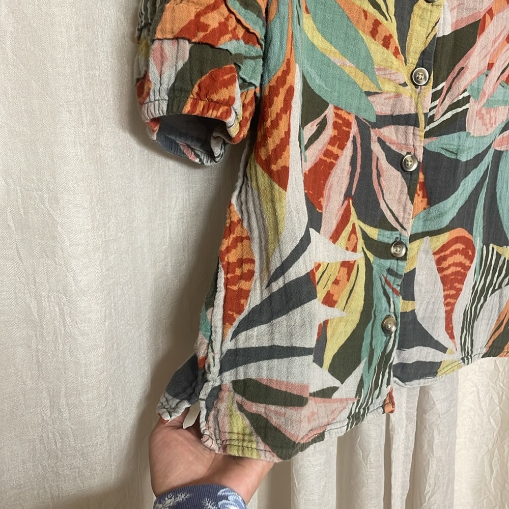 Sonoma Cotton Button Down Blouse - Picture 2 of 6
